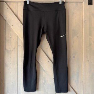 Nike Dr-Fit Running Leggings Womens Size L EUC Mesh Calves
